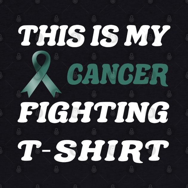 Ovarian Cancer Teal Ribbon Fighting by MarYouLi